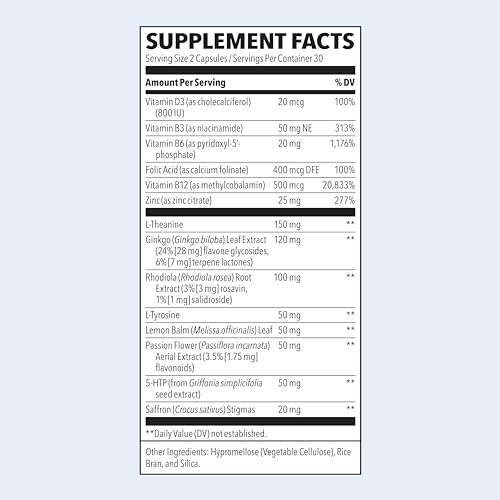 LifeSeasons - Mood Stabili-T - Positive Mood Booster - Enhanced Calmness and Happiness - Relaxed and Balanced Mind - Contains Rhodiola, Ginkgo Biloba, and Vitamin D3 - (60 Capsules)