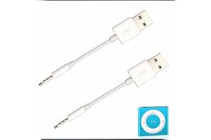 JIMAT Replacement Cable for iPod Shuffle Charger USB Cable 3.5mm Jack Male Audio Jack to USB 2.0 | Data Sync Cord & Charger |