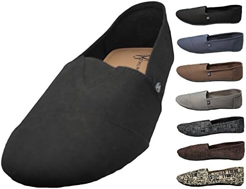 Mens Canvas Slip on Shoes Sneakers. Available in Navy, Gray, Black, Beige and Brown