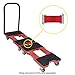 SNAP-LOC, Heavy Duty Push Cart Moving Dolly 4 Wheels, 1,500 lb with Push Bars, 4 Inch Casters, Dollies for Moving Cargo, E Strap Attachment Included, Red