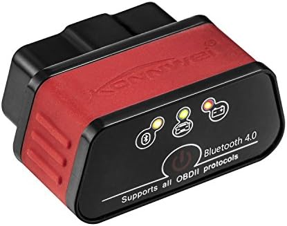 SaiDeng KW903 OBDII Bluetooth 4.0 Car Fault Code Scanner Diagnostic Reader (for iPhone, Free Software, Can Only Detect 12V Gasoline Car) - Black and Red