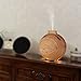 Large Essential Oil Aroma Diffuser 600ML, Aromatherapy Cool Mist Humidifier, Ultra Quiet- Globe- Wood Grain- Filter Free-Last Overnight