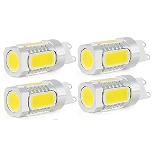 Alfa Lighting LED G9 Bulb 5w Warm White Cob LED Light Lamp Bulb Epistar 5050 SMD LED Light Source (Pack of 4)