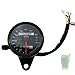 IZTOSS Motorcycle Dual Odometer Speedometer Gauge LED Backlight Signal Light black