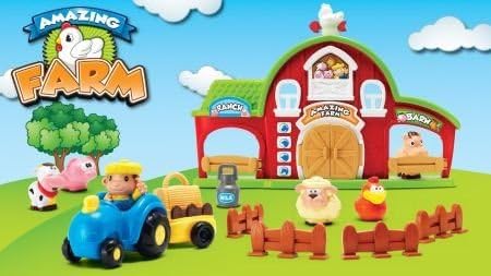 Keenway Amazing Farm Red Barn House with Tractor and Lots of Animals