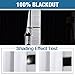 100% Blackout Curtains for Bedroom 63 Inches Long Thermal Insulated Lined Curtains for Living Room Double Layer Full Light Blocking Energy Saving Grommet Drapes Draperies, 2 Panels, White