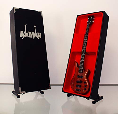 Jack Bruce (Cream): Thumb Bass - Miniature Guitar Replica - Music Gifts - Handmade Ornamental 1/4 Scale - Includes a Display Box, Name Tag and Miniature Guitar Stand