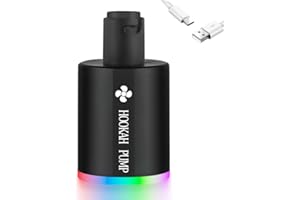 HOOWA Hookah Pump Electric Hookah Starter With 1300 mAh Rechargeable Battery Led Light Portable Charcoal Stater Burner Helper Shisha Accessories (Black)
