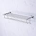 KES Towel Shelf with Double Towel Bar Rack Organizer for Bathroom Hotel 23.3-Inch Stainless Steel Modern Wall Mount Polished Finish, A2112S60