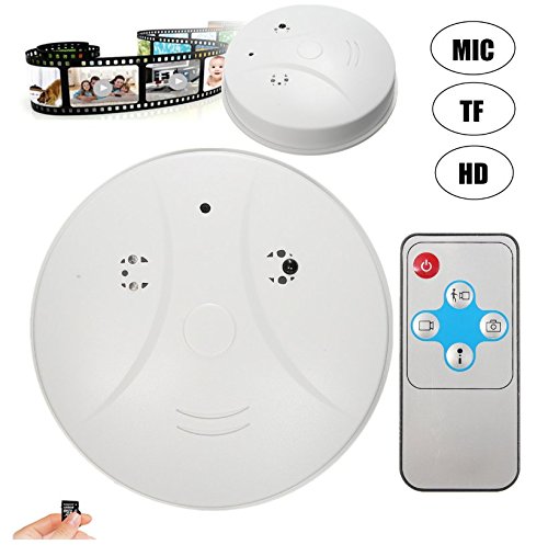 SPY-TV's Smoke Detector Camera DVR 32GB Full HD 1280x960P Motion Detection Hidden Nanny Cam Latest Version Smoke Detector Spy Camera