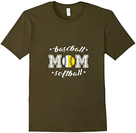 Mens Baseball Softball Mom T-Shirrt Medium Olive