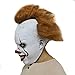 Adult Clown Mask with Hair and Exposed Teeth for Halloween Costume, Cosplay, Easter, Theme Party (A)