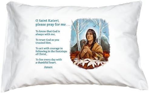 IHMdesigns - Catholic Prayer Pillowcase - Saint Kateri