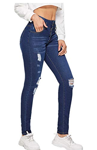 Women's Boyfriend Jeans Ripped Hole Distressed Jeans Skinny Jeans