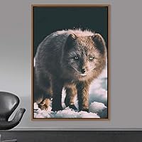 Framed Canvas Wall Art Pupper Animals Chic Dogs Multicolor Photography Urban - 16x24 inches