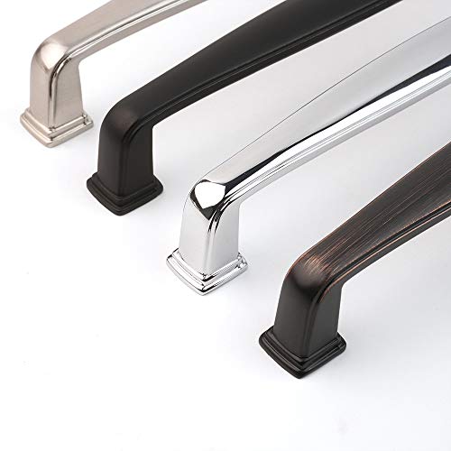 Koofizo Square Foot Arch Pull Black Furniture Handle, 3.8