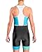 SLS3 Women`s Triathlon Tri Race Suit FRT | Back Pocket | Anti-friction Seams | German Designed (Black/Scuba Blue, Medium)