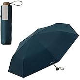 Sustainable UV Folding Umbrella – Compact, Windproof, UPF50+, Unisex, Eco-Friendly, 21" Canopy Navy