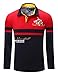 T Shirts, Cokle Mens Long Sleeve Tee Lapel Casual Fit Polo