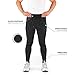 Contour Athletics Mens Joggers (Hydrafit) Track Pants Mens Active Sports Running Workout Pant Zipper Pockets (CA0003-LB), Black