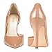JENN ARDOR Stiletto High Heel Shoes for Women: Pointed, Closed Toe Classic Slip On Dress Pumps-Nude 8.5 B(M) US