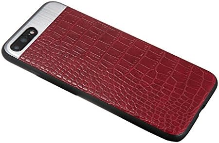 iPhone 7 Plus Case, Flisumon Lightweight [Crocodile Pattern] Leather Back Ultra Slim Protective Resistant Case Back Cover Bumper Case for Apple iPhone 7 Plus (Red)