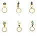 Demarkt Cute Cactus Keychain Hanging Ornament Purse Bag Keyrings for Women (Cactus F)