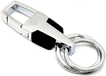 2-Pack Metal Dual-Ring Key Chain for Man Women, Individualized Creative Metal Key Chain,Gold &amp; Silver