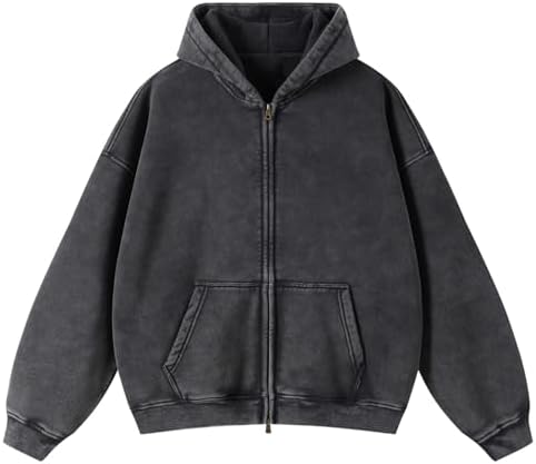 Amazon.com: Womens and Mens Zip Up Hoodies Vintage Acid Wash