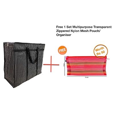 sanjis enterprises Multipurpose Extra Large Big Heavy Duty Storage Organizer Canvas Bag with
