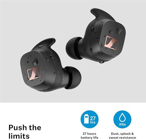 - Auricolari SPORT True Wireless: cuffie In-Ear Bluetooth per uno stile di vita attivo, musica e chiamate con acustica adattabile, cancellazione attiva del rumore e controlli touch