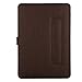 MOSISO Compatible with MacBook Air 13 inch A1466 / A1369 (Older Version Release 2010-2017), Premium PU Leather Book Folio Protective Stand Cover Sleeve, Wood Grain Deep Brown