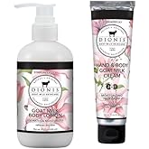 Dionis Goat Milk Stargazer Lily Hand Cream 3.3 oz & Body Lotion 8.5 oz (Pack of 2)