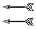 Pierced Owl 14GA Stainless Steel Arrow Nipple Barbells, Sold as a Pair (Black)