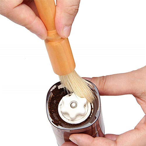 LinaLife 2 pack Coffee Grinder Cleaning Brush Wood Dusting Brush for Espresso Stations and Equipment Heavy Wood Handle & Natural Bristles brush Accessories Bean Grain Coffee Tool Barista Home Kitchen - Thumbnail 5