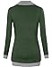 Miusey Business Casual Clothes for Women,Women's Long Sleeve Cowl Neck Pullover Sweatshirt with Kangaroos Pocket Green Medium