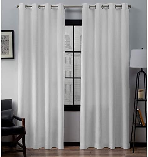 Exclusive Home Loha Linen Curtain Winter White | Grommet Top | Light Filtering | 54"x96" | Pack of 12 Image Exclusive Home Loha Linen Curtain Winter White | Grommet Top | Light Filtering | 54"x96" | Pack of 12 Image