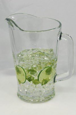 Realistic Food Replicas New! Gorgeous Faux Mojito Pitcher with Ice Pieces, Lime Slices & Mint Leaves