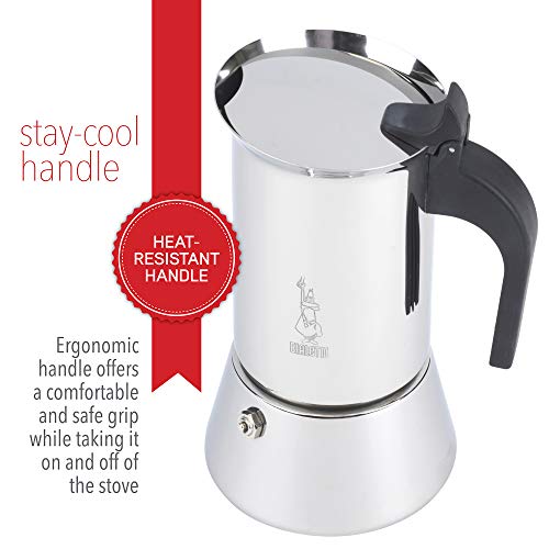 Bialetti Venus Induction 4 Cup Espresso Coffee Maker, Stainless Steel