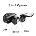 Zvation Professional Heavy Duty 3-in-1 Can Opener - Ergonomic Smooth Edge No Sharp Cuts Can Opener - Super Safe Side Cut - Safety Jar Opener - Lid Lifter that Won't Touch Food - Soft Edge Can Opener