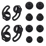 JNSA Replacement Wingtips & Eartips Set for BeatsX Beats X Headphones, Soft Wing Tips 2 Size 2 Pairs & Ear Tips 4 Size 4 Pairs,Accessory Pack for BeatsX,Black 2+3