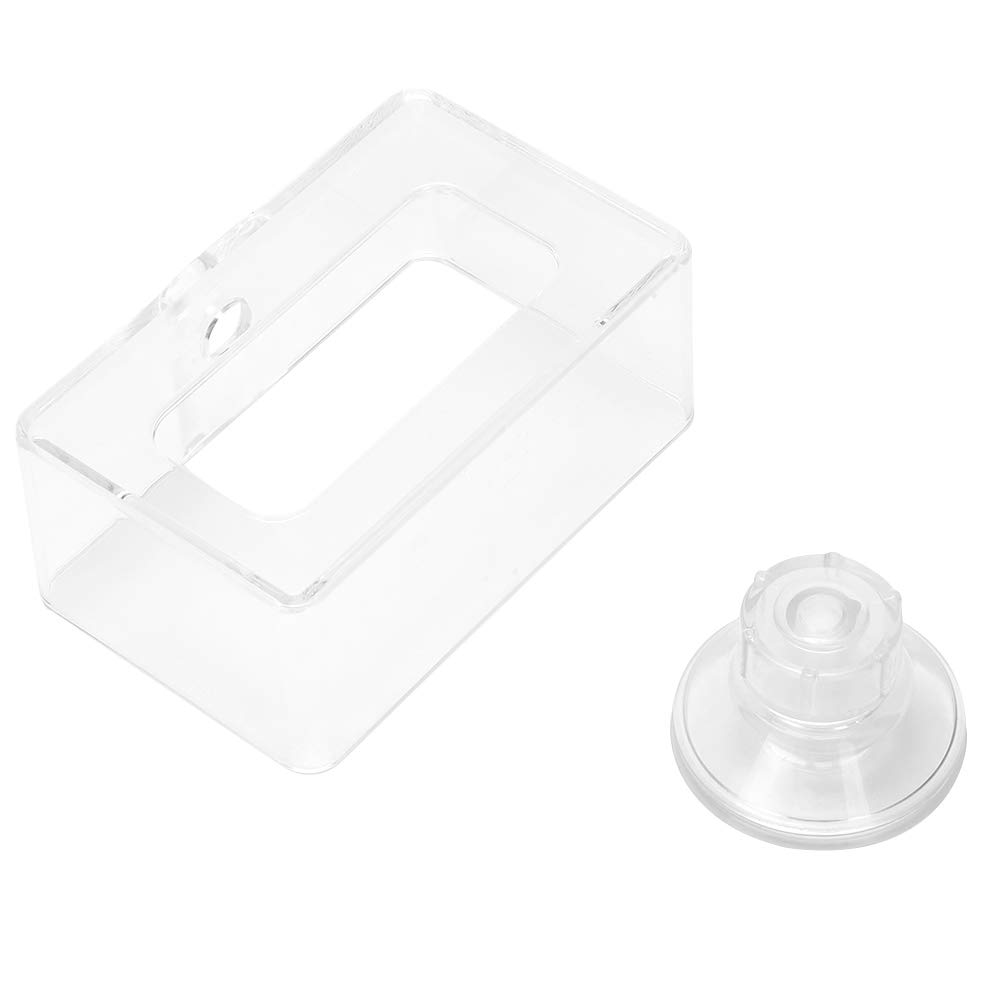 Fish Feeding Ring, Acrylic Square Aquarium Fish Feeding Ring Floating Food Feeder with Suction Cup, Simple Installation (S)