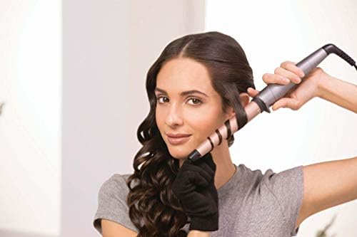Queratina Proteja o Enrolador de Cabelo, Óleo de Queratina e Amêndoa, Enrolador de Cabelo com Cano de 19-28 mm, Cerâmica, 5 Temperaturas até 210°C, Digital, CI83V6, Preto, Ouro Rosa