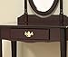 Frenchi Home Furnishing 3-Piece Vanity Set, Espresso Finish