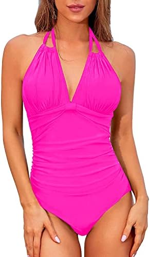 pink halter bathing suit