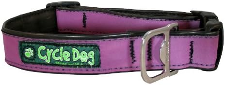 Cycle Dog Bottle Opener Recycled Dog Collar, Purple Max Reflective, Large
