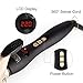 Hair Curling Irons 1-1/4 Inch Beach Waves, Dual Voltage 110-220Volt for Travel, 32mm Ceramic Hair Curlers with Clips for All Hair Types, Instant Heat 80-220C with Glove and 2 Hair Clips, Gold