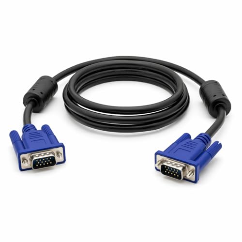 Cabo Vga 1,5m Macho X Macho Com Filtro Para Monitor Pc Tv Projetor Notebook 15 Pinos Conexão Estável Imagem Nítida Compatível Com Tela Externa Uso Residencial Profissional Full HD