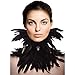 HOMELEX Gothic Victorian Black Natural Feather Collar Choker Halloween (Collar Choker-01