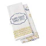 Hallmark Home Decorative Cotton Kitchen Dish Towels (Set of 2) Family Style Perfect for Any Kitchen